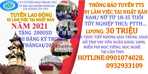 Trung Tâm Đào Tạo Tư Vấn Xklđ Du Học Nhật Bản. Hàn Quốc. Đài Loan.. Ttlc Tại Cần Thơ&Đbscl